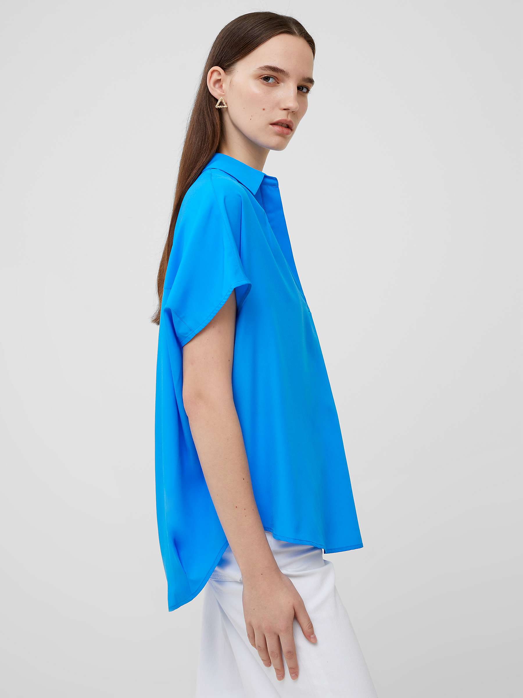 Buy French Connection Crepe Sleeveless Blouse, Blue Sea Star Online at johnlewis.com