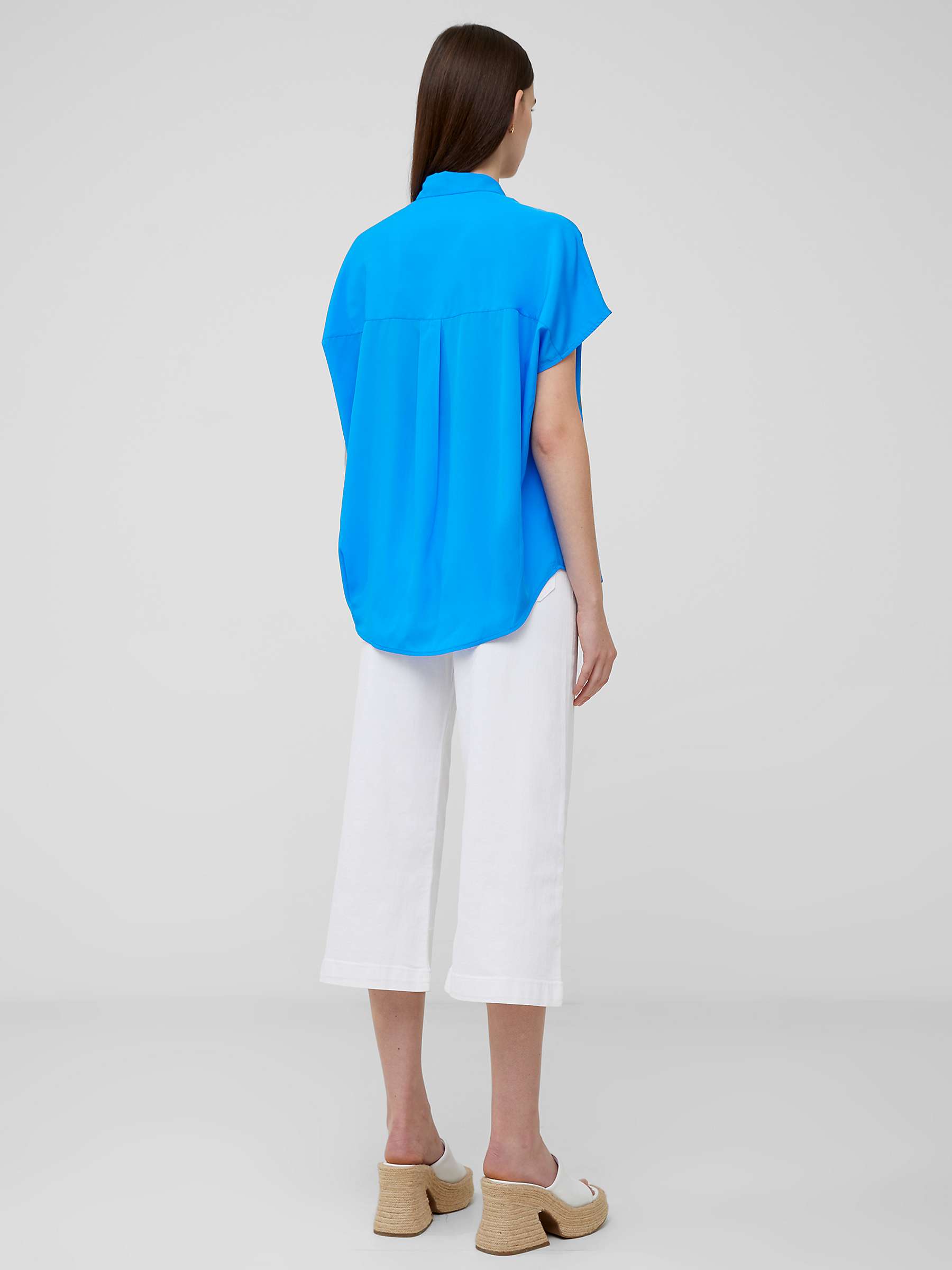 Buy French Connection Crepe Sleeveless Blouse, Blue Sea Star Online at johnlewis.com