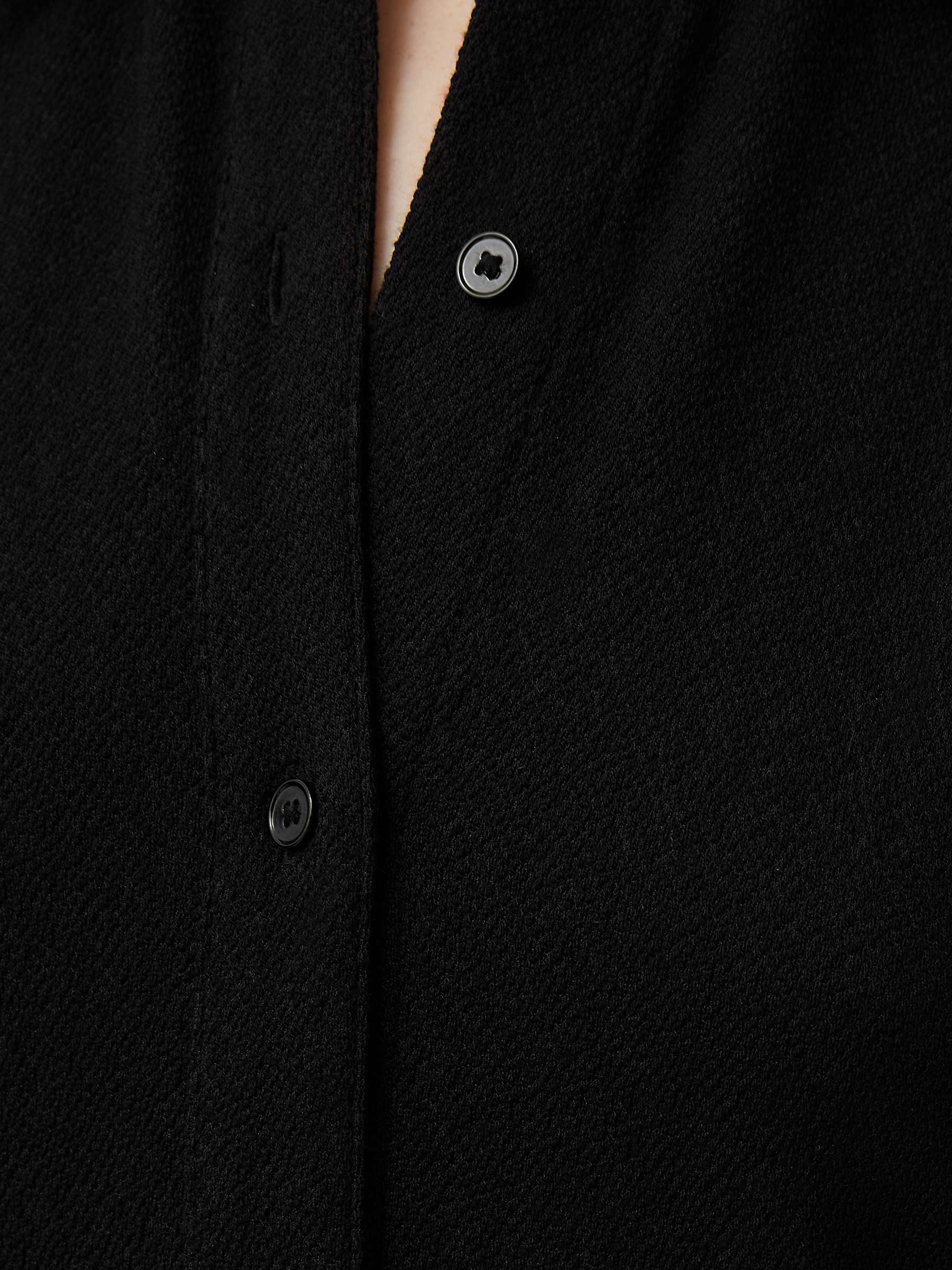 Buy Jigsaw Textured Midi Shirt Dress, Black Online at johnlewis.com
