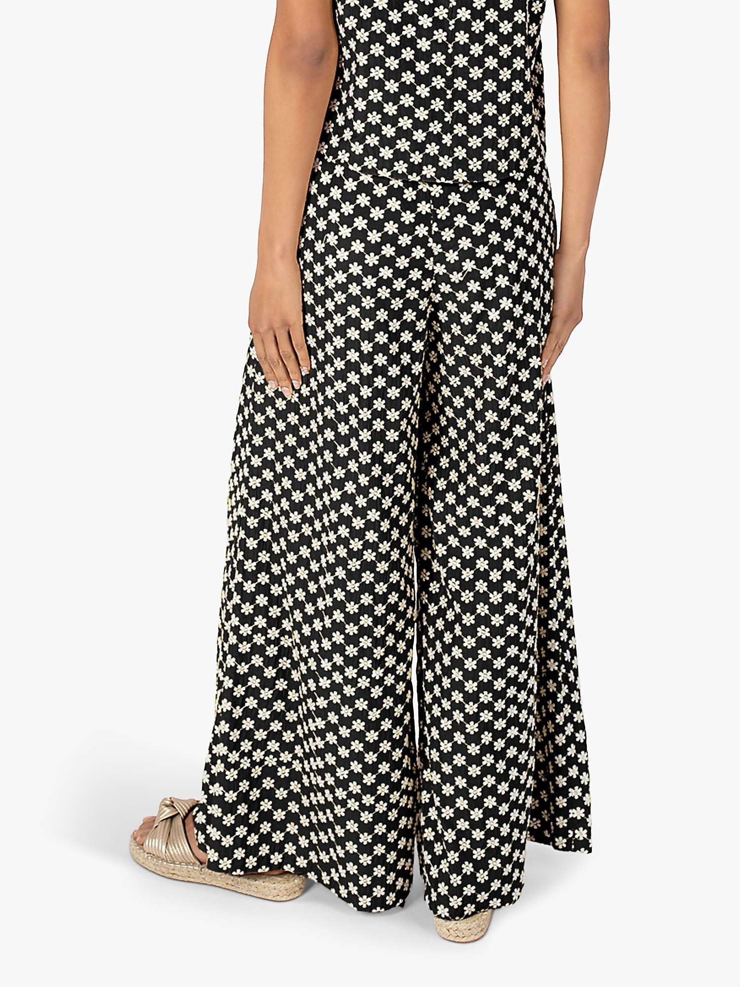Buy Traffic People The Chorus Evie Ditsy Floral Print Wide Leg Trousers Online at johnlewis.com
