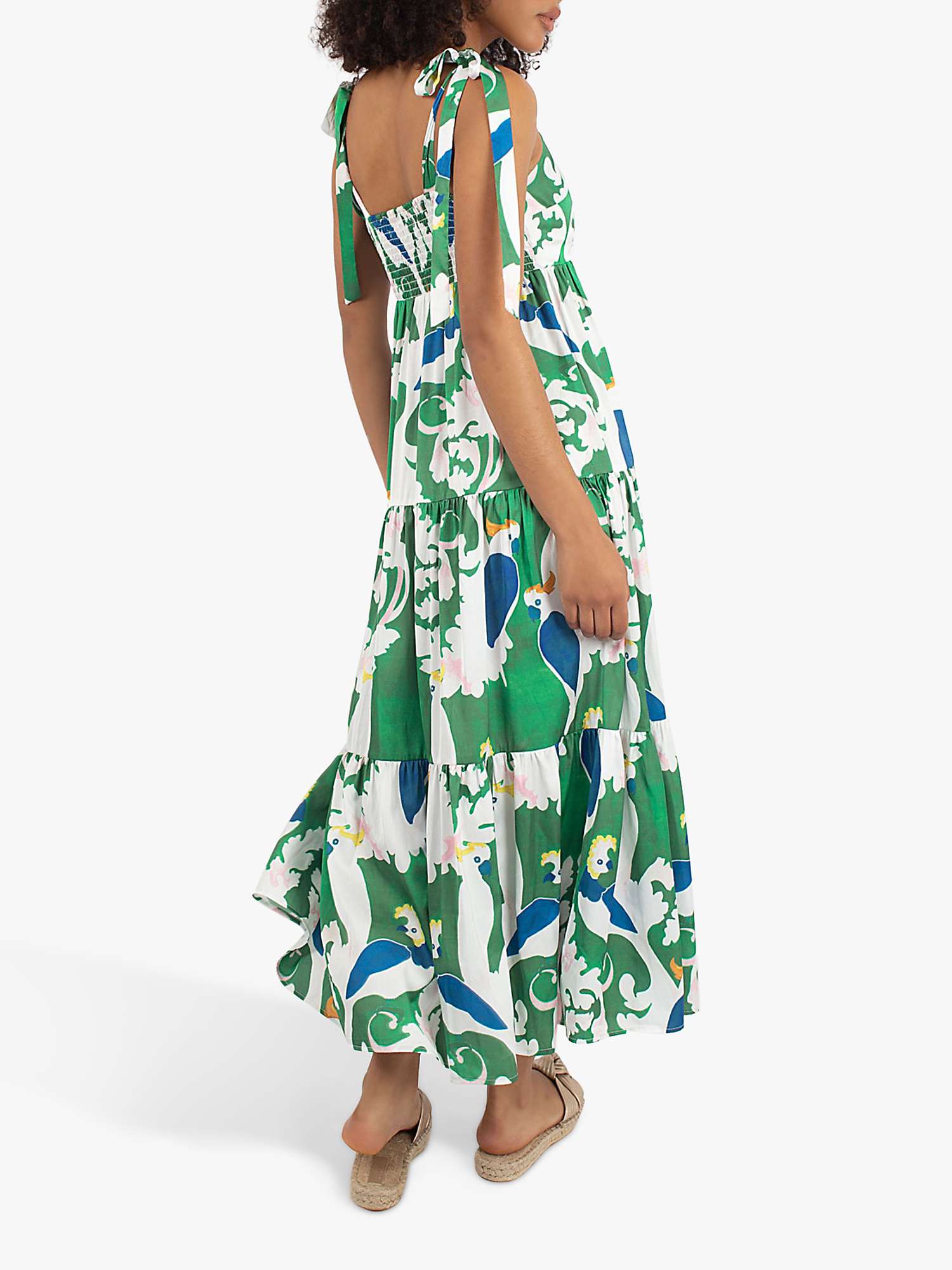Buy Traffic People The Big Year Lily Silk Blend Dress, Green Online at johnlewis.com