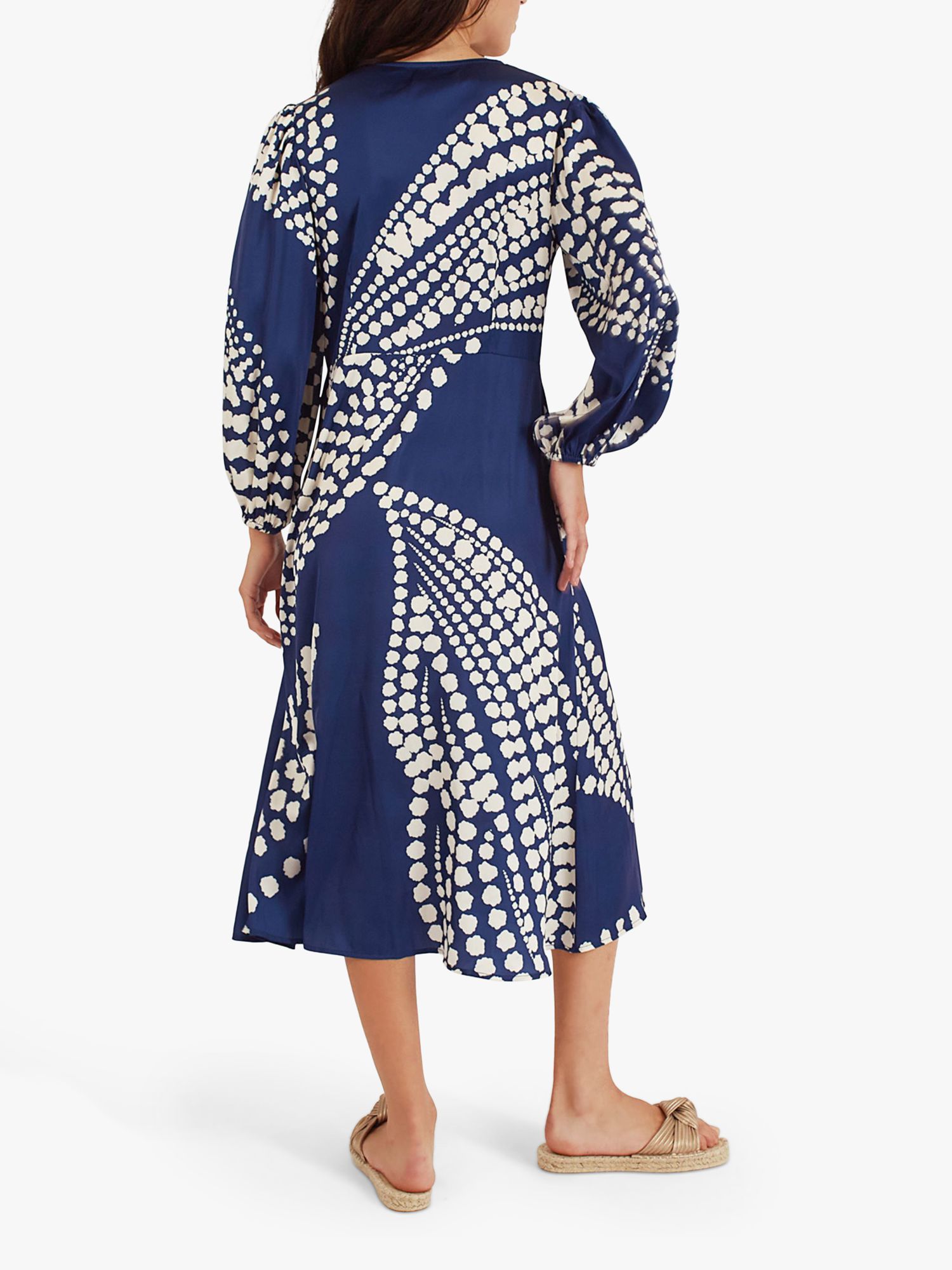 Buy Traffic People The Odes Betsy Silk Blend Dress, Blue Online at johnlewis.com