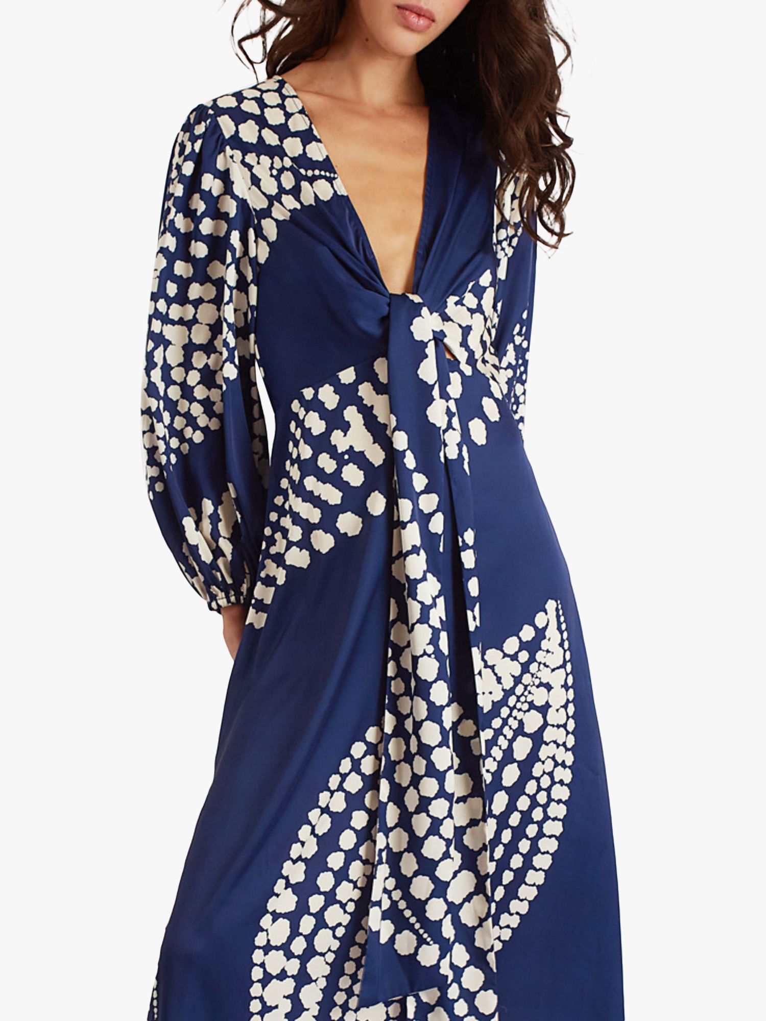 Traffic People The Odes Betsy Silk Blend Dress, Blue, XS