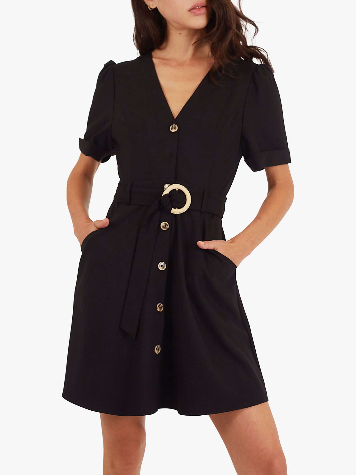 Buy Traffic People Betty Rogue Rumours Belted Mini Dress, Black Online at johnlewis.com