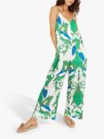 Traffic People The Big Year Silk Blend Jumpsuit, Green