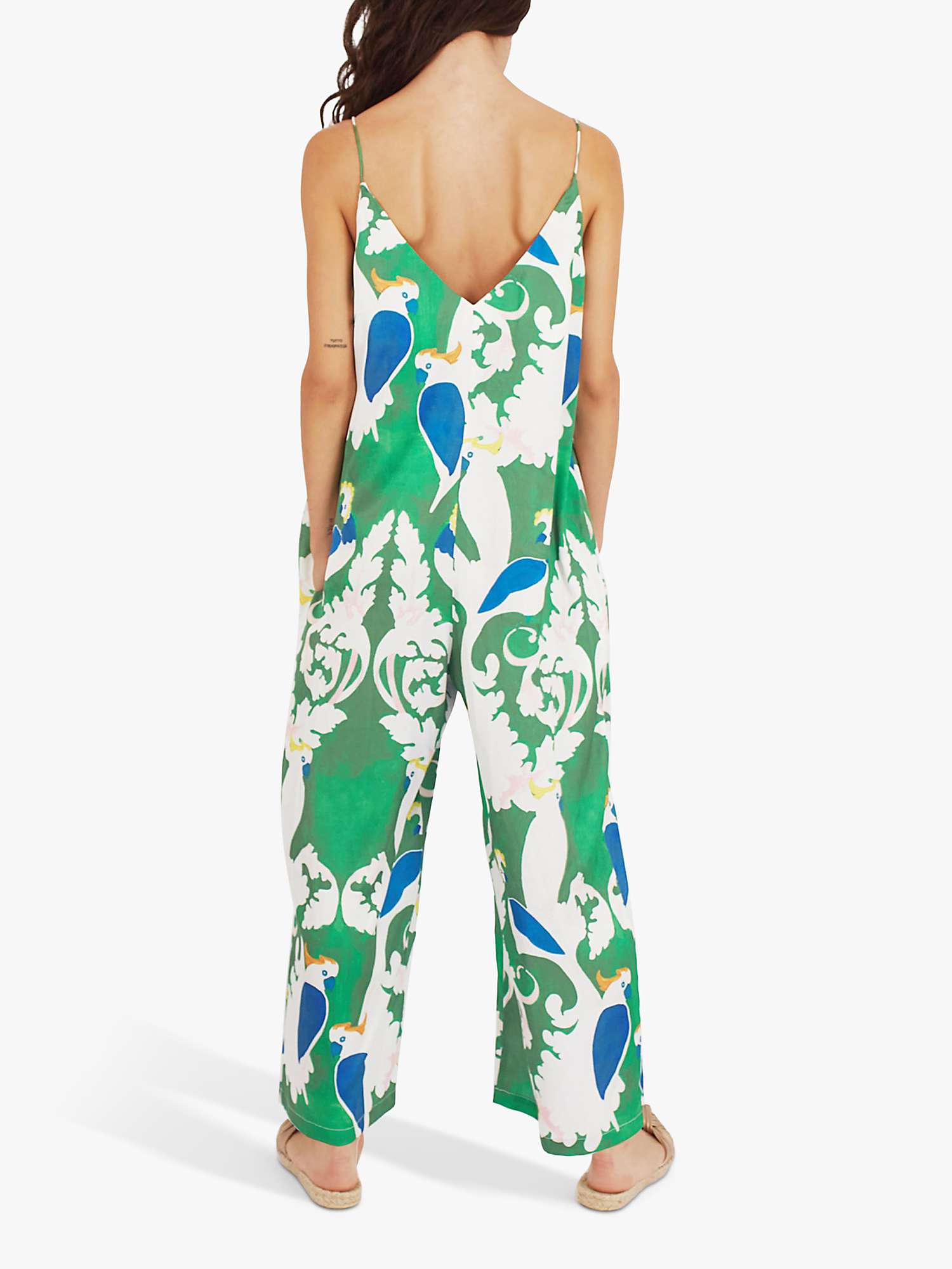 Buy Traffic People The Big Year Silk Blend Jumpsuit, Green Online at johnlewis.com
