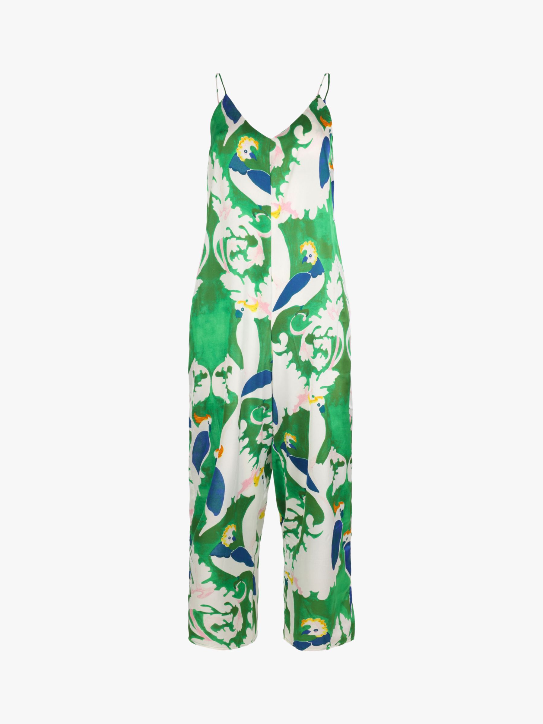 Buy Traffic People The Big Year Silk Blend Jumpsuit, Green Online at johnlewis.com