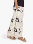 Traffic People Deanie Loomis Mia Linen Blend Maxi Skirt, Black/White