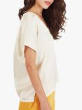 Traffic People In Plain Sight Silk Blend Slouch T-Shirt, Cream