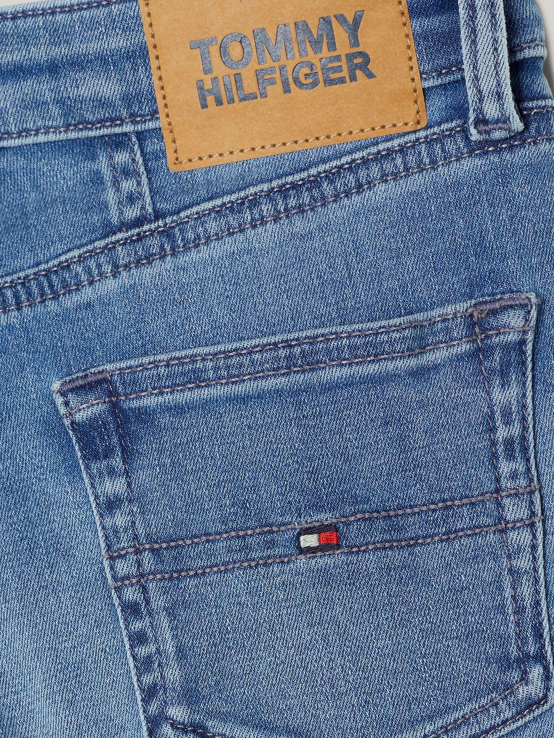 Buy Tommy Hilfiger Kids' High Rise Tapered Jeans, Maldive Mid Online at johnlewis.com