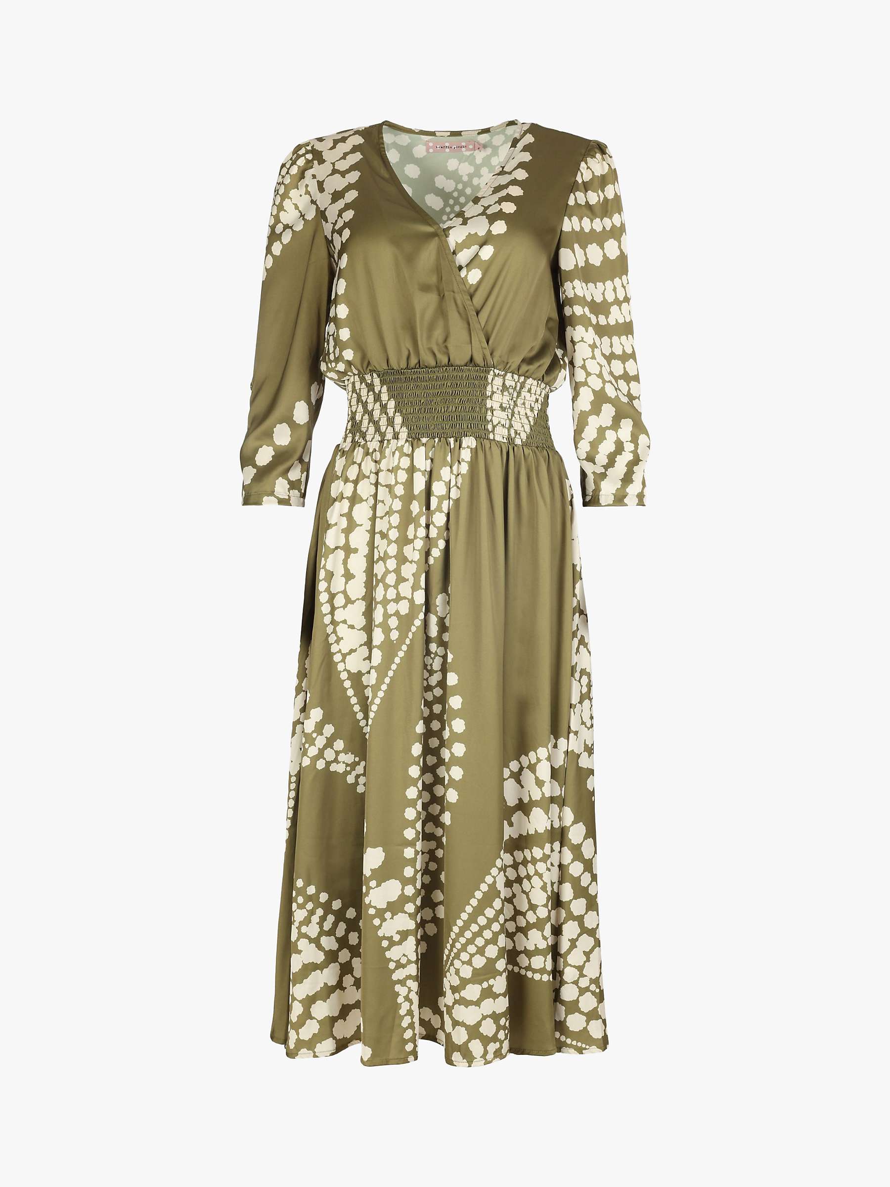 Buy Traffic People The Odes Maia Silk Blend Dress, Olive Online at johnlewis.com