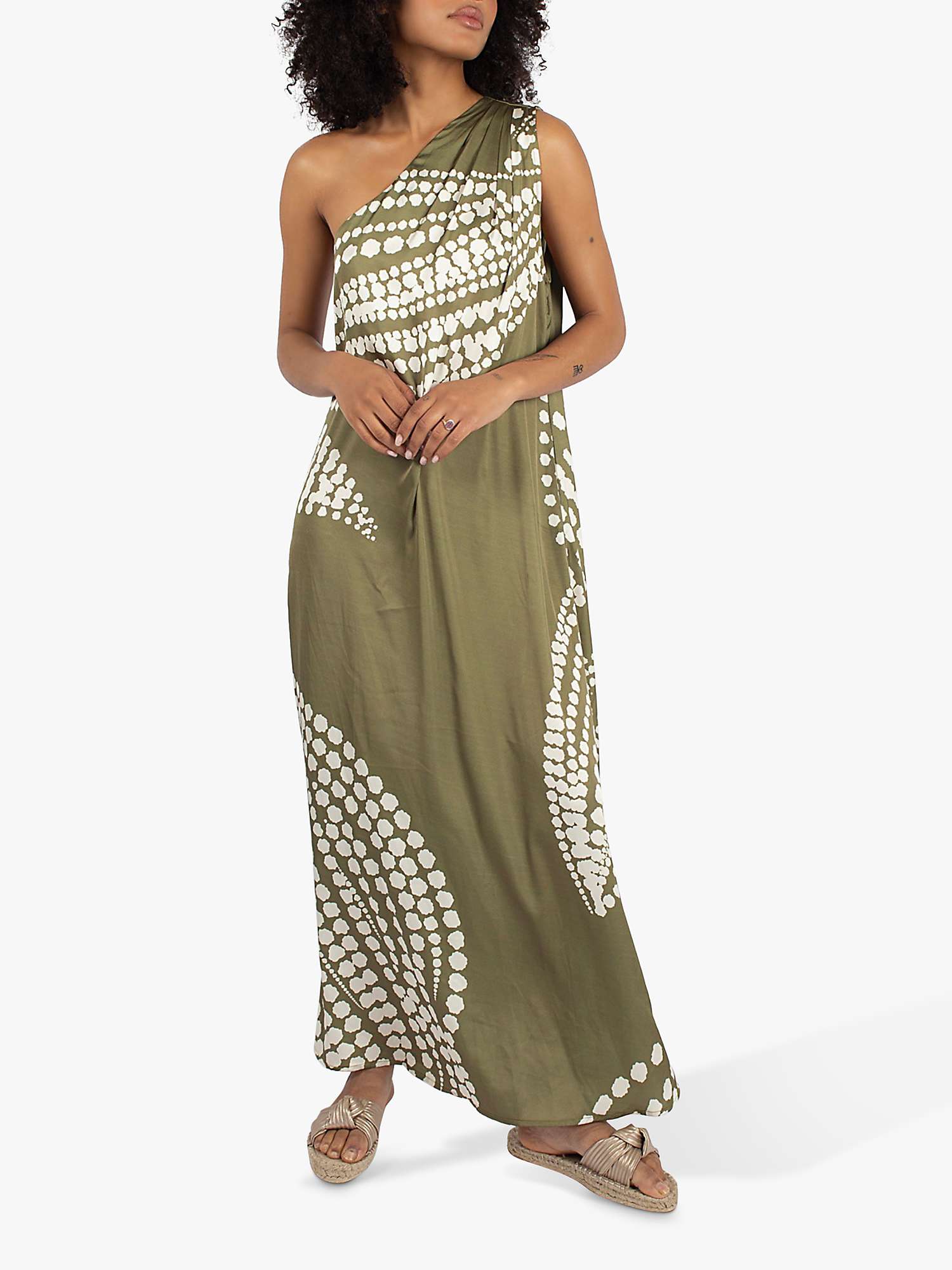 Buy Traffic People The Odes Gia Maxi Dress, Olive Online at johnlewis.com