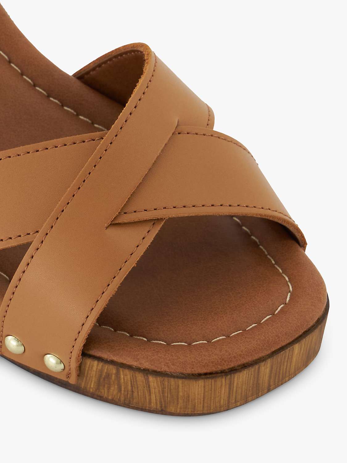 Buy Dune Judies Leather Platform Sandals Online at johnlewis.com