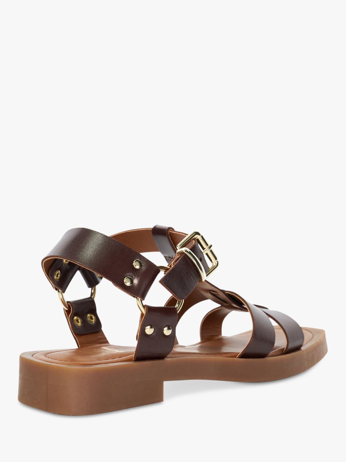 Buy Dune Loto Leather Square Toe Sandals Online at johnlewis.com