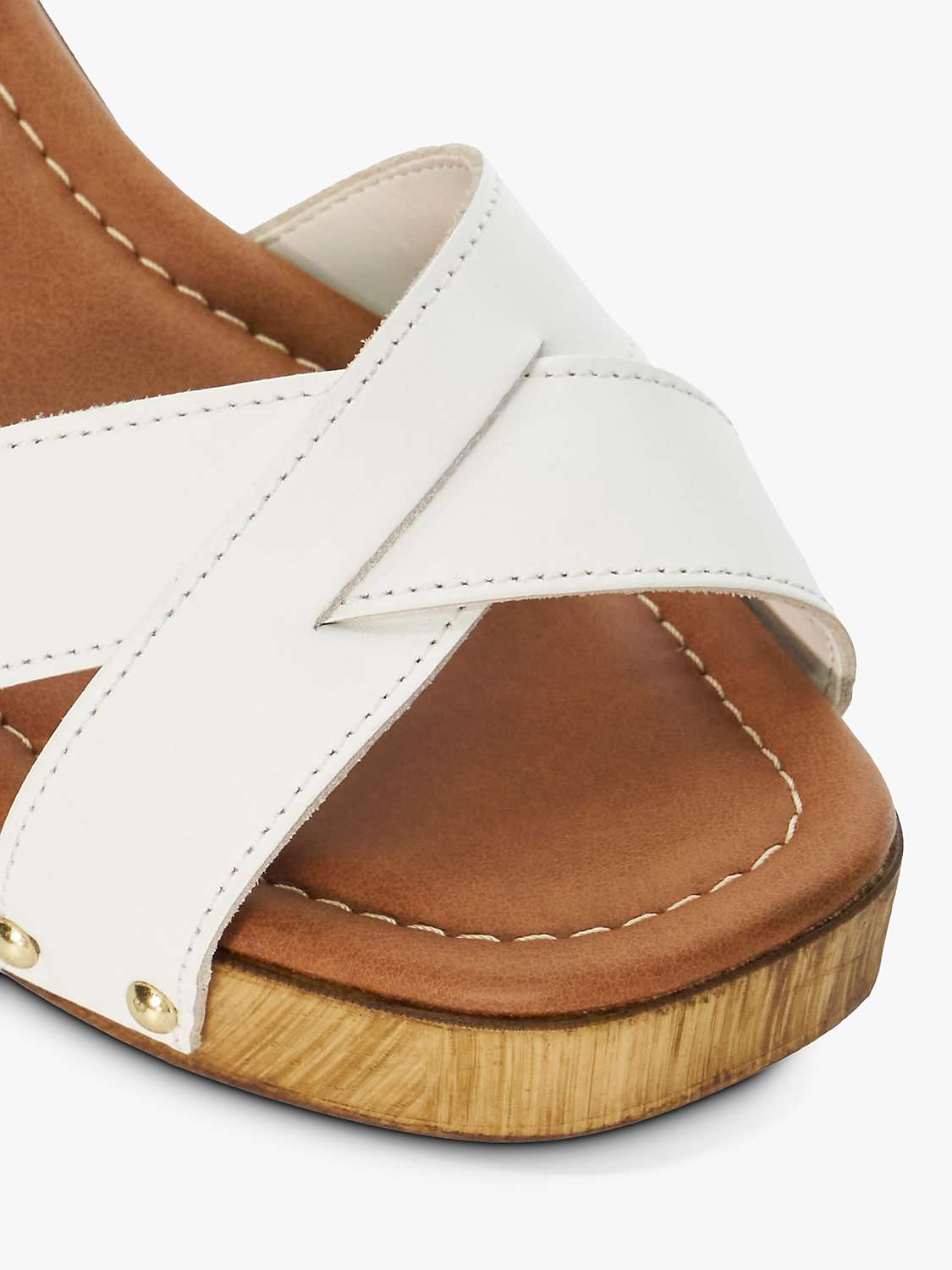 Buy Dune Judies Leather Platform Sandals Online at johnlewis.com