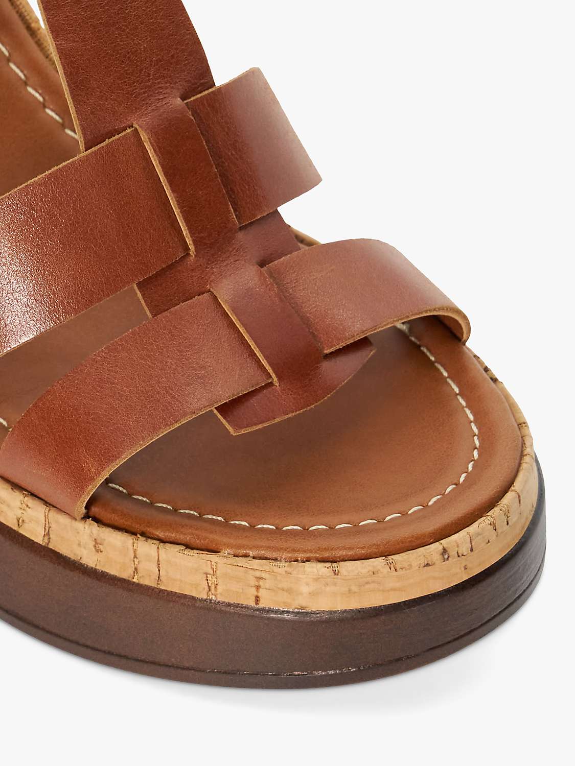 Buy Dune Jungle Leather Block Heel Sandals Online at johnlewis.com
