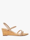 Dune Kalia Embellished Cork Wedge Sandals, Blush