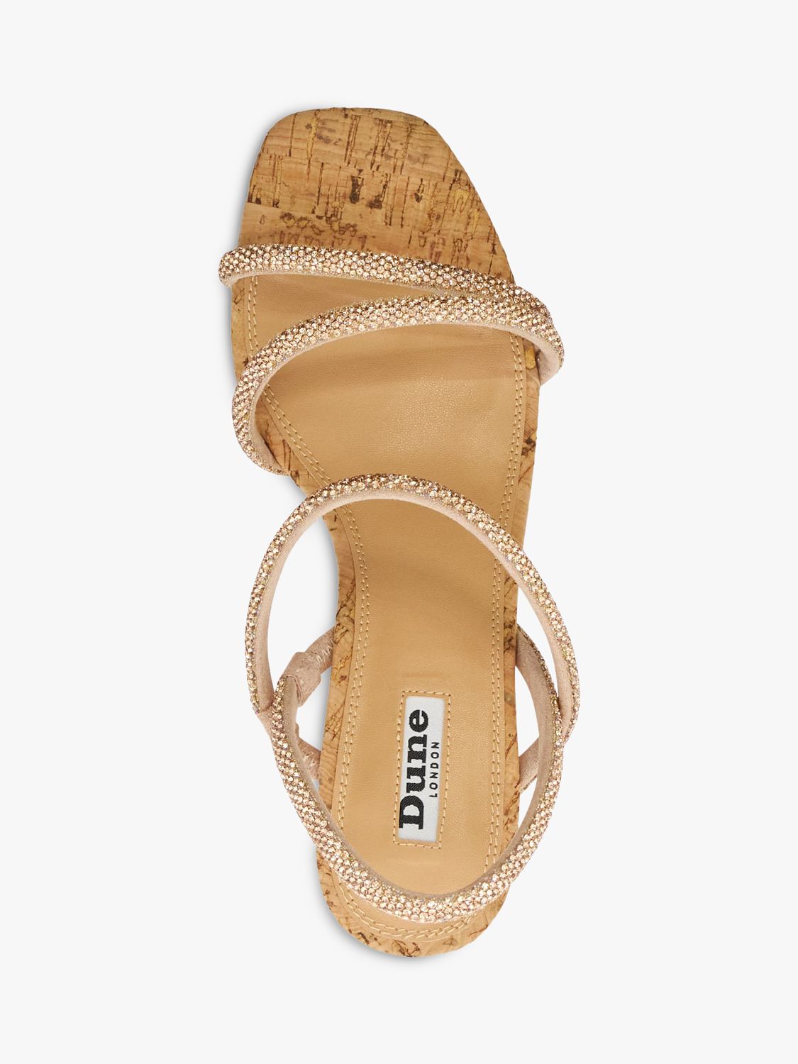 Buy Dune Kalia Embellished Cork Wedge Sandals, Blush Online at johnlewis.com