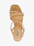 Dune Kalia Embellished Cork Wedge Sandals, Blush