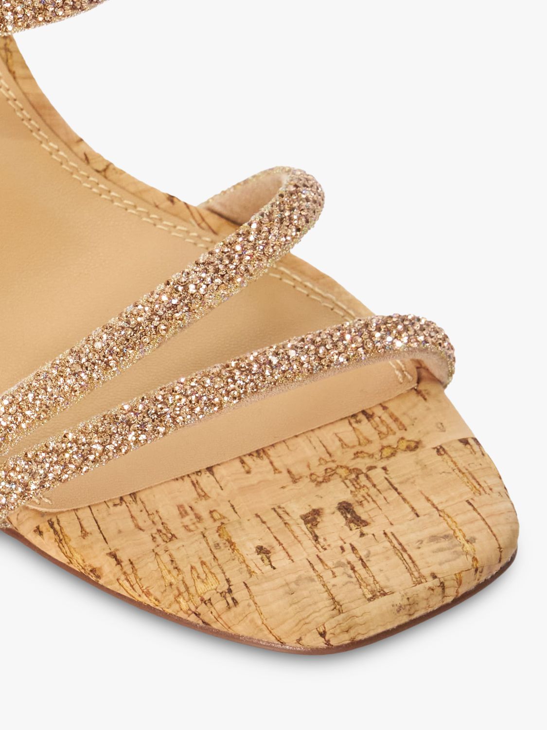Dune Kalia Embellished Cork Wedge Sandals, Blush, 8