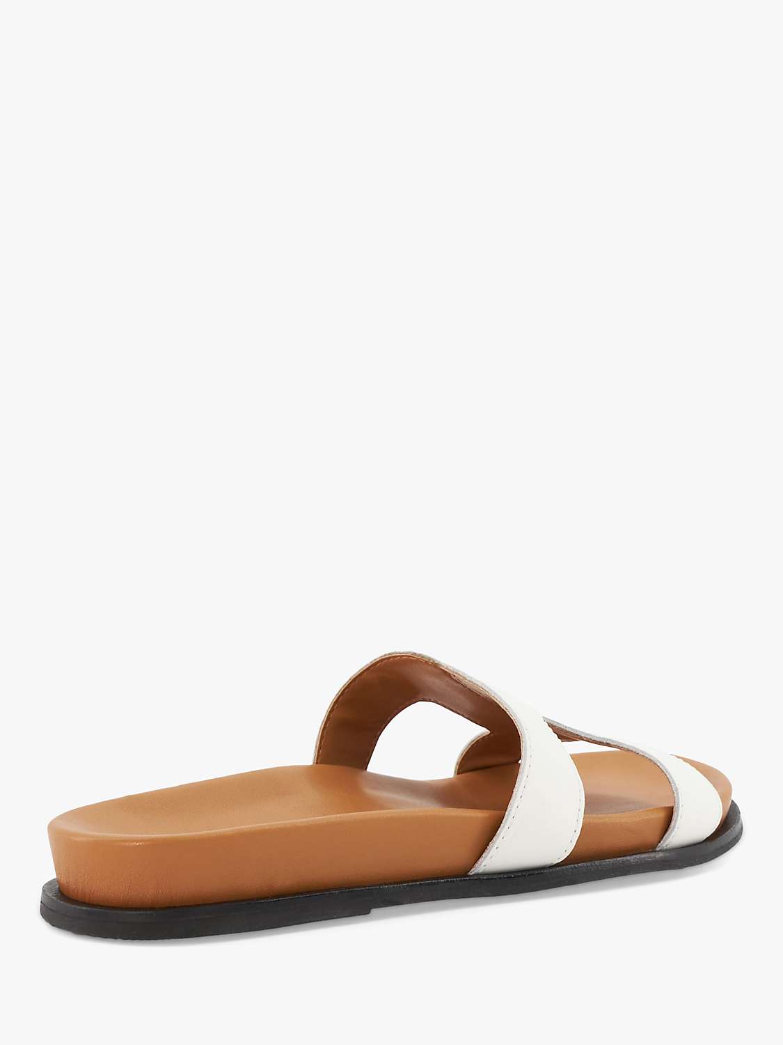 Buy Dune Loupa Leather Sandals, White Online at johnlewis.com