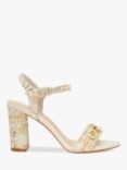 Dune Mention Flower Heel Sandals, Pastel