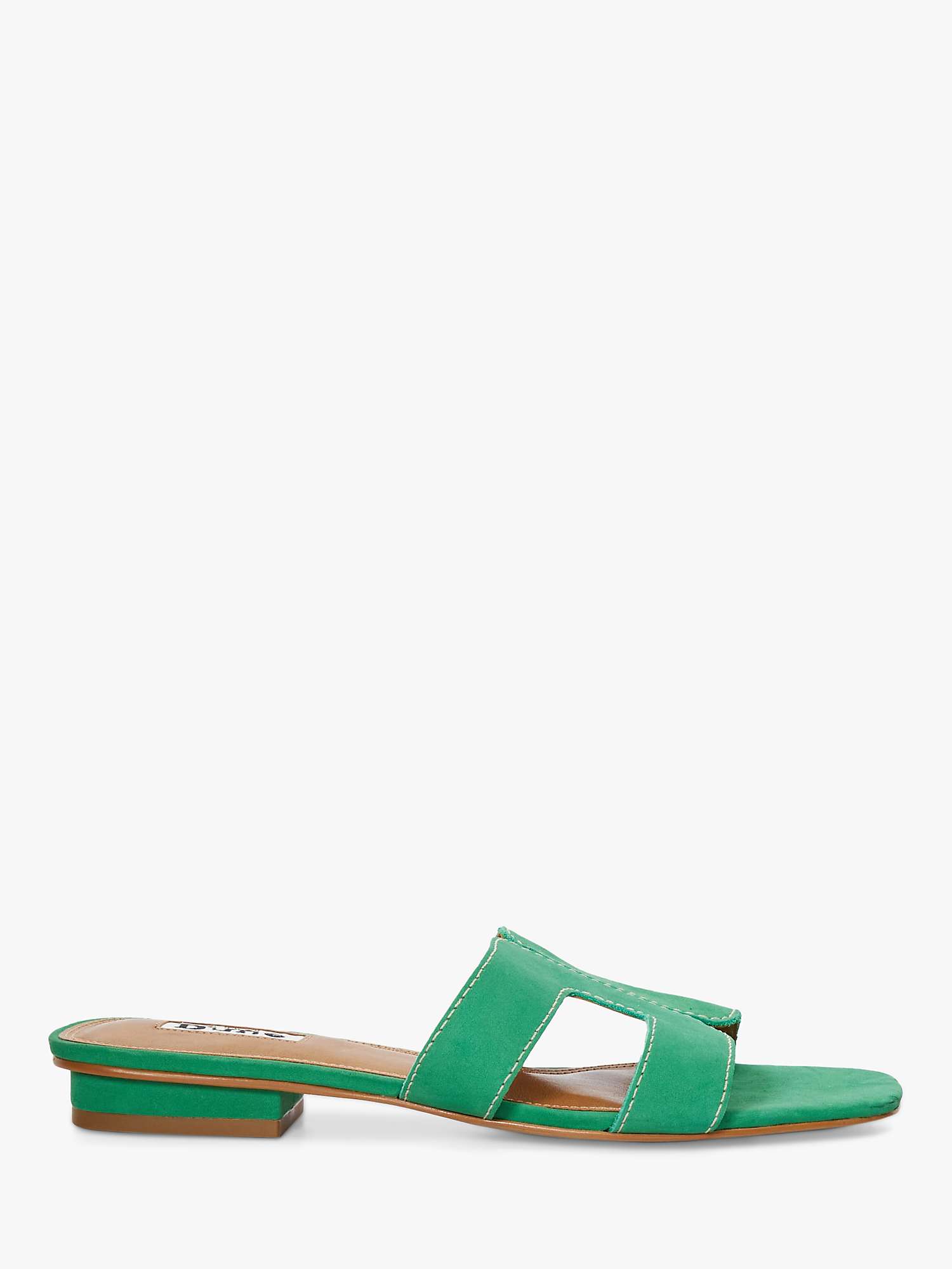 Buy Dune Loupe Suede Sandals, Green Online at johnlewis.com
