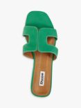Dune Loupe Suede Sandals, Green