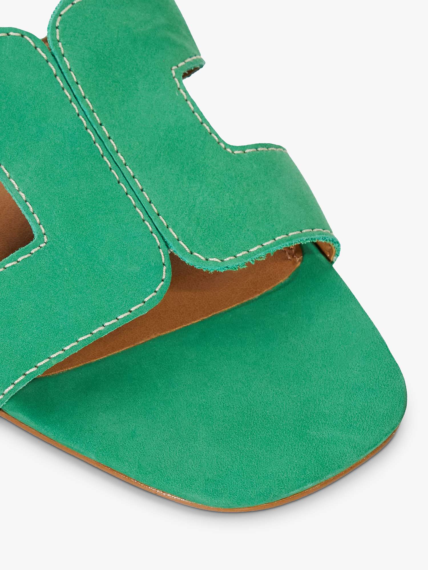 Buy Dune Loupe Suede Sandals, Green Online at johnlewis.com