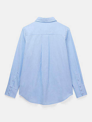 Mint Velvet Oversized Cotton Shirt, Pale Blue