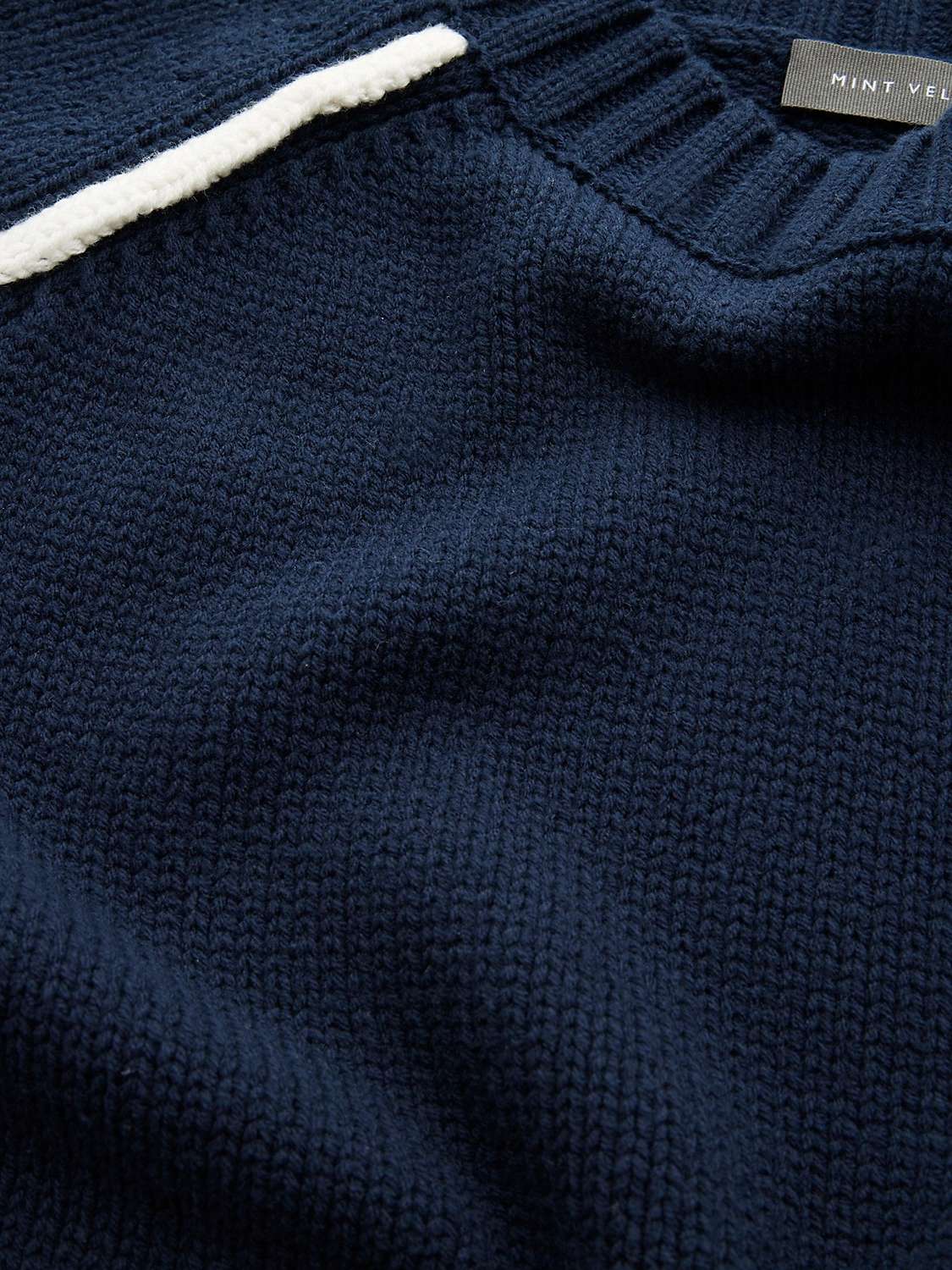 Buy Mint Velvet Sleeveless Cotton Blend Knit Vest, Navy Online at johnlewis.com