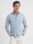 Reiss Vincy Long Sleeve Cutaway Collar Shirt, Soft Blue