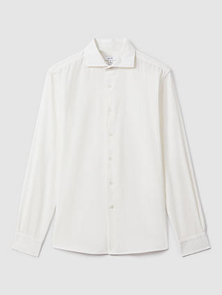 Reiss Vincy Long Sleeve Cutaway Collar Shirt, White