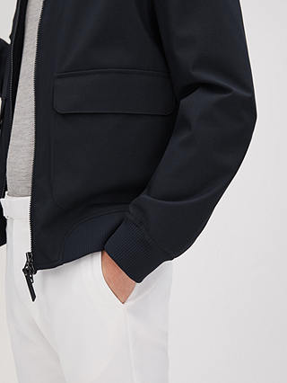 Reiss Rufus Long Sleeve Zip Through Jacket, Navy
