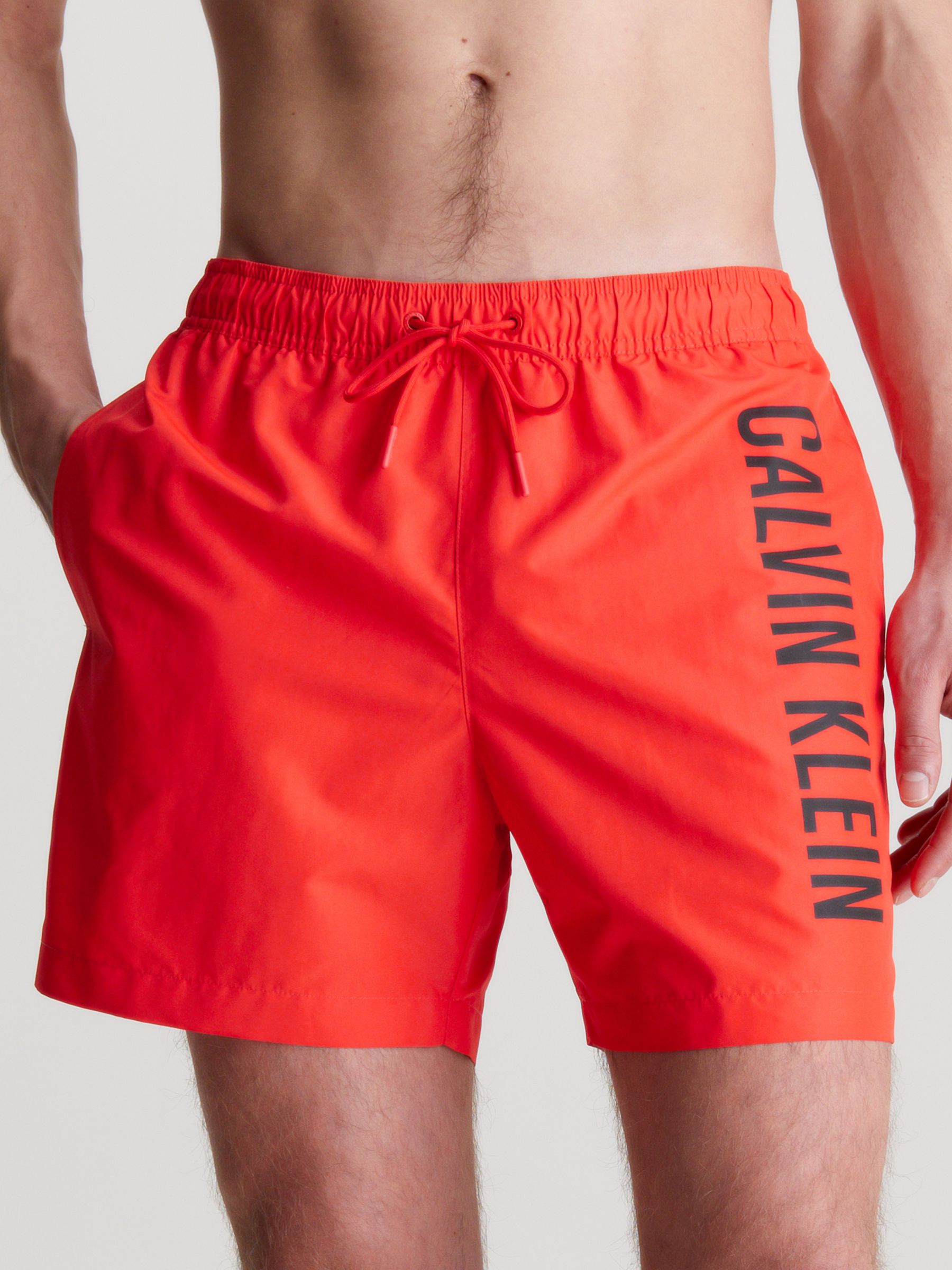 Buy Calvin Klein Double Waistband Logo Swim Shorts Online at johnlewis.com