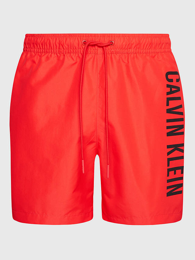 Calvin Klein Double Waistband Logo Swim Shorts, Hot Heat