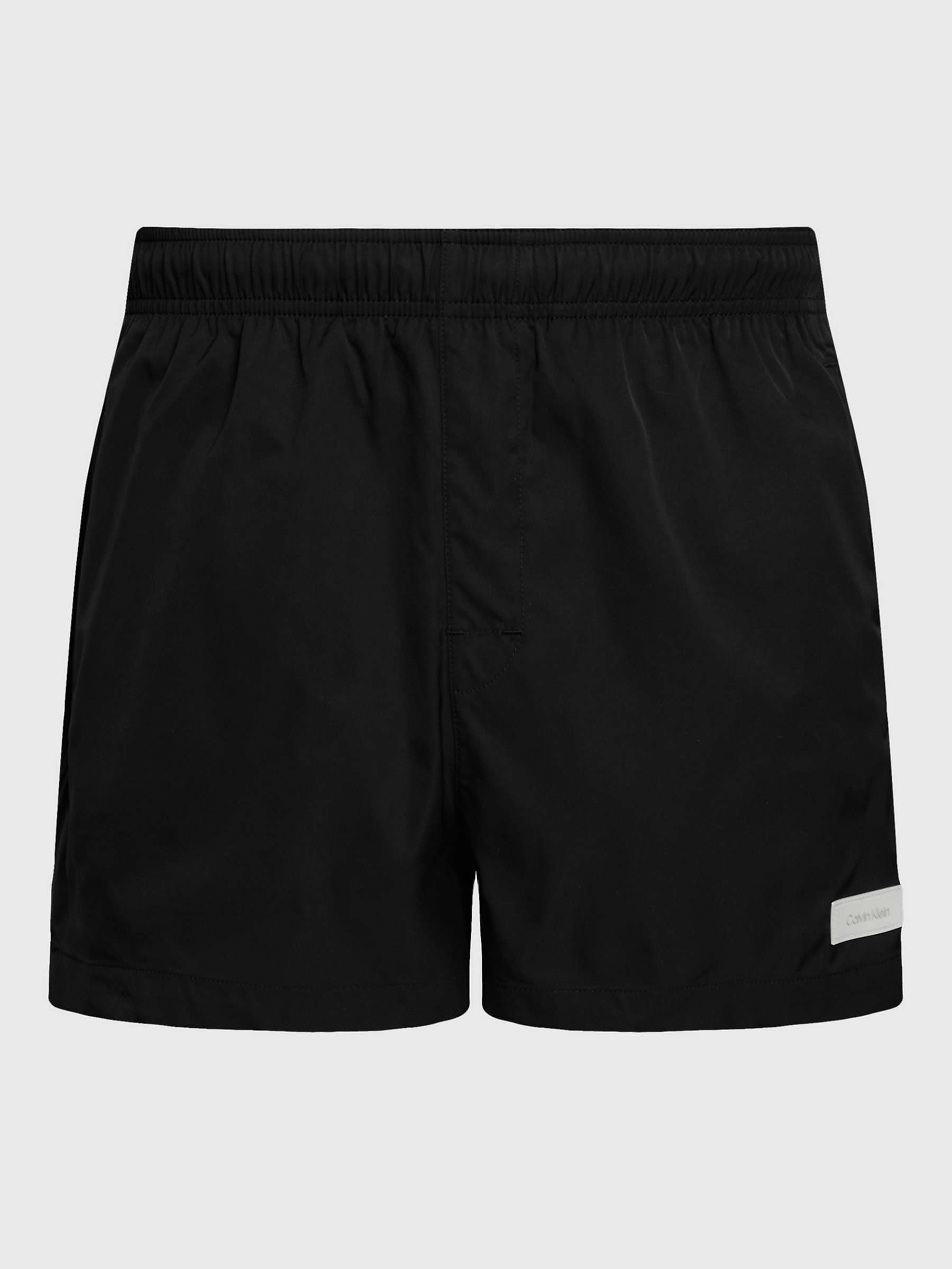 Buy Calvin Klein Logo Drawstring Swim Shorts, Black Online at johnlewis.com