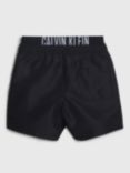 Calvin Klein Double Waistband Swim Shorts, Black