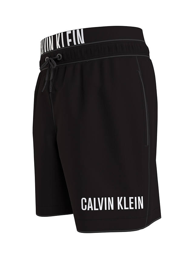 Calvin Klein Double Waistband Swim Shorts, Black