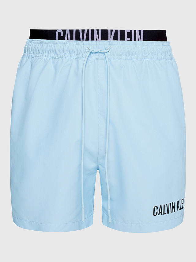 Calvin Klein Double Waistband Swim Shorts, Powder Aqua