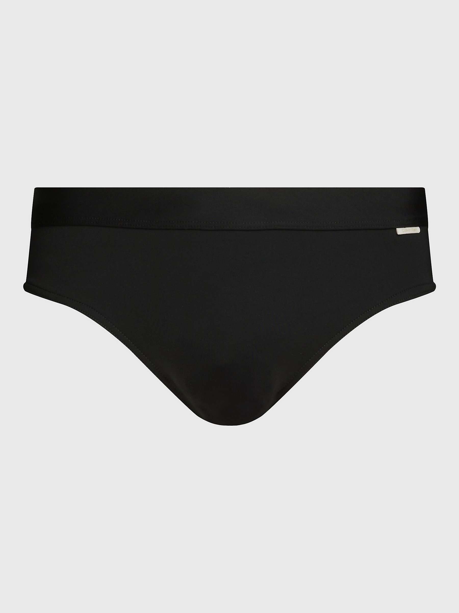 Buy Calvin Klein Logo Swim Brief, Black Online at johnlewis.com
