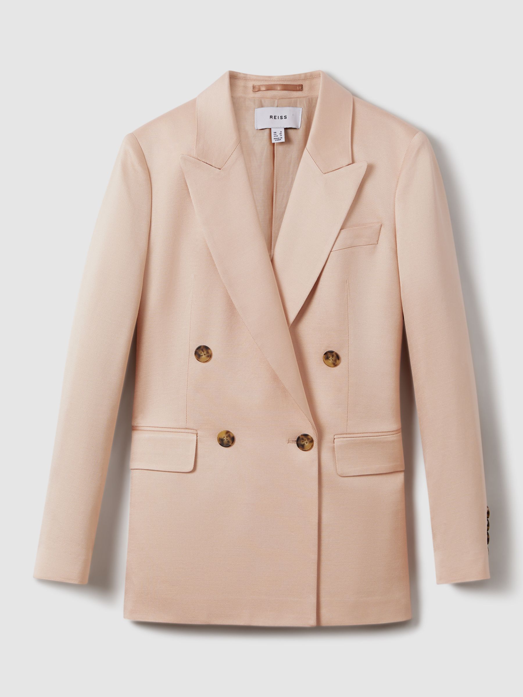 Buy Reiss Eve Double Breasted Blazer, Pink Online at johnlewis.com