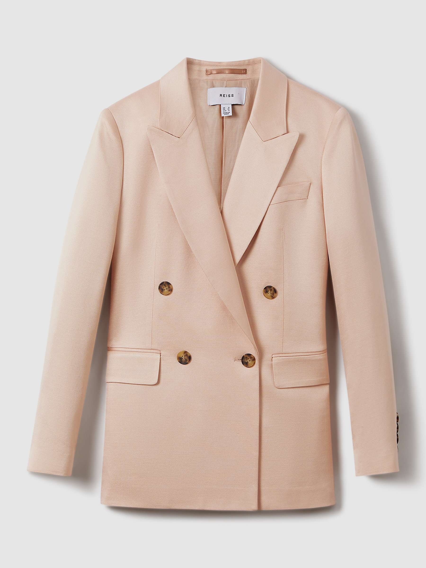 Buy Reiss Eve Double Breasted Blazer, Pink Online at johnlewis.com