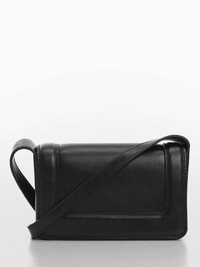 Buy Mango Jorge Faux Leather Small Crossbody Handbag, Black Online at johnlewis.com