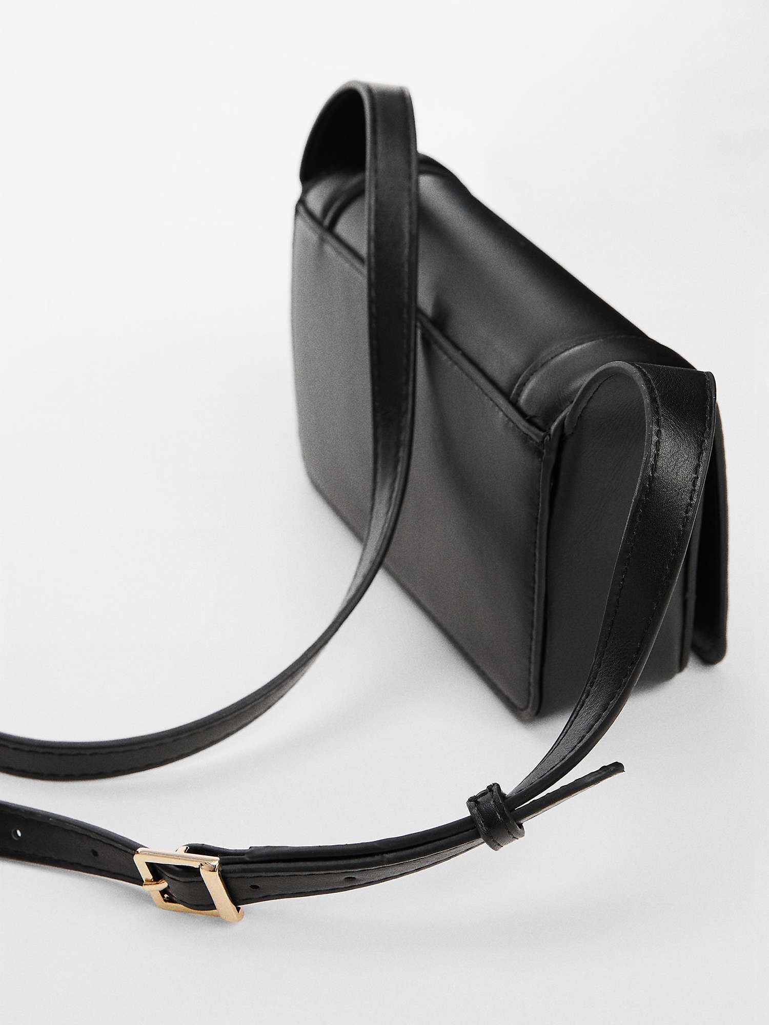 Buy Mango Jorge Faux Leather Small Crossbody Handbag, Black Online at johnlewis.com