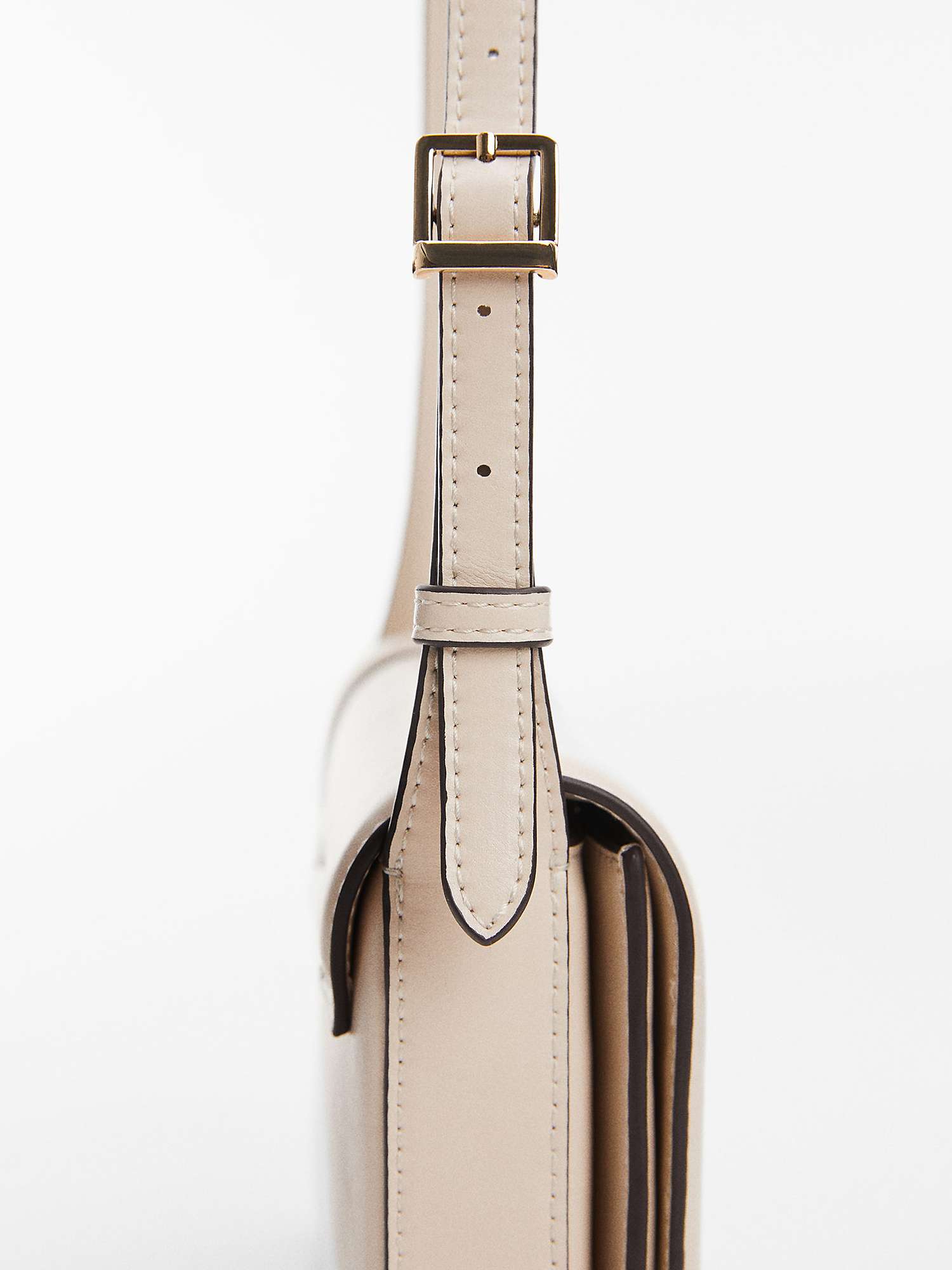 Buy Mango Jorge Faux Leather Crossbody Handbag, , Natural White Online at johnlewis.com