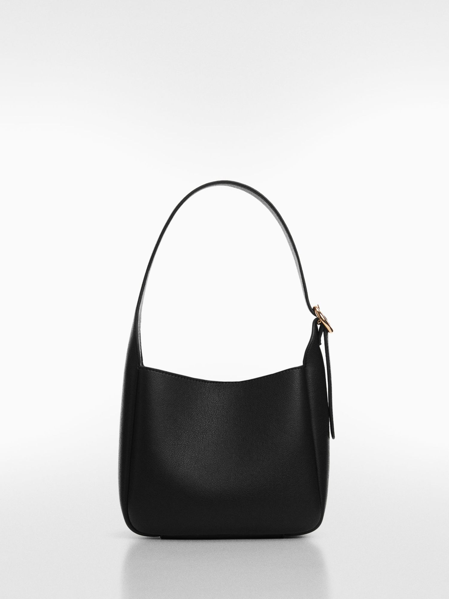 Mango Salva Faux Leather Shoulder Bag, Black, One Size