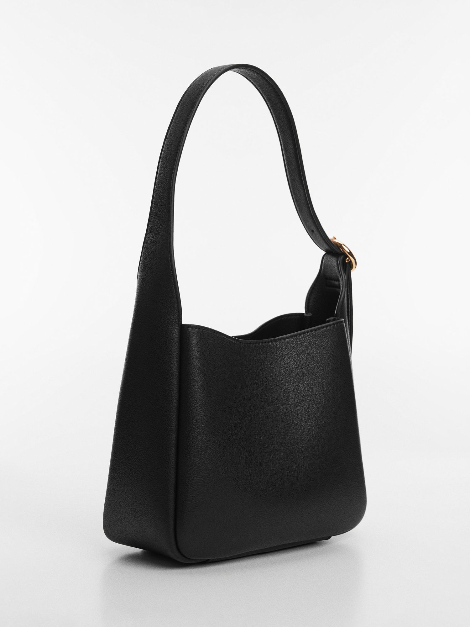 Mango Salva Faux Leather Shoulder Bag, Black, One Size