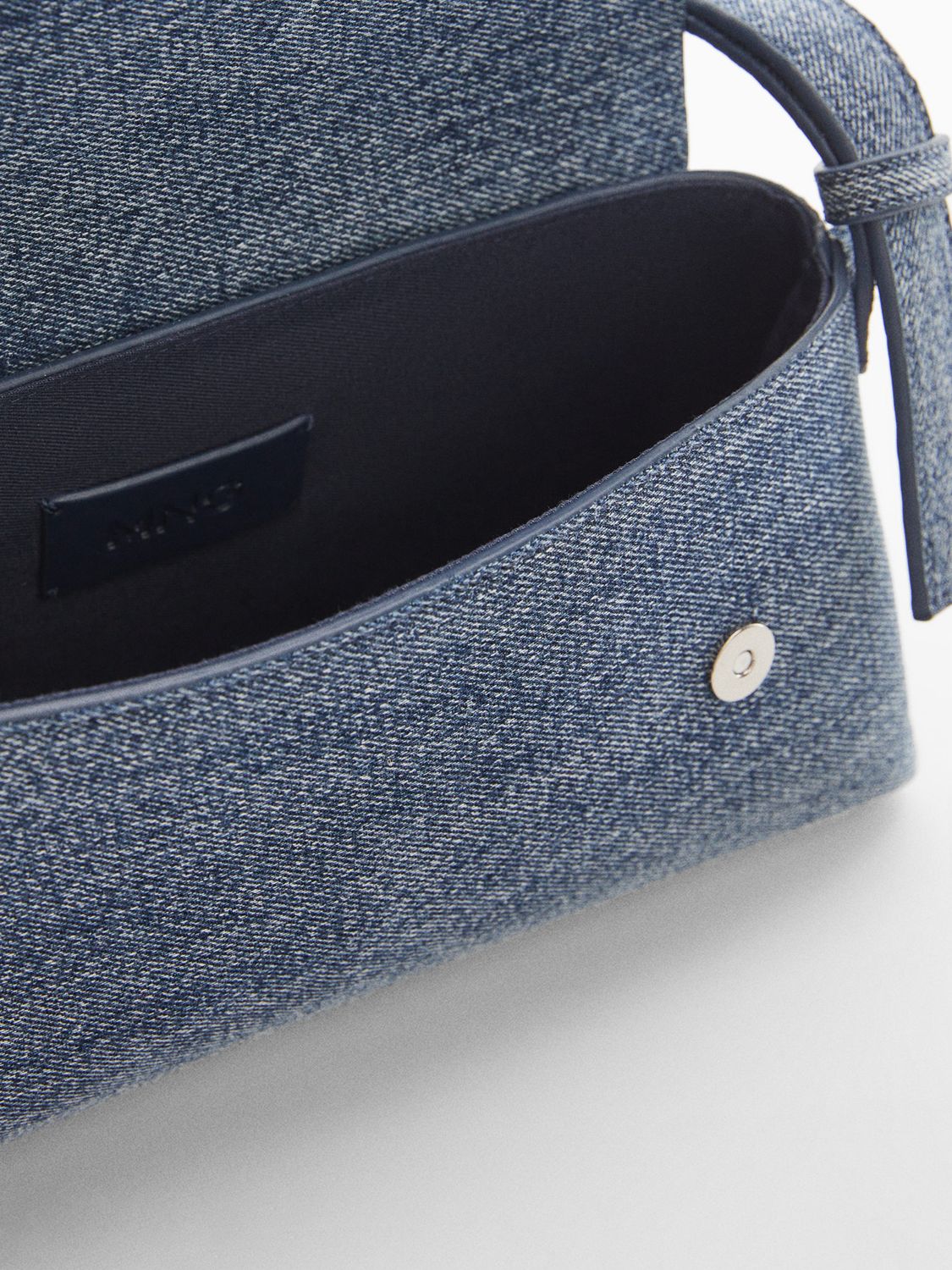 Buy Mango Lucer Denim Shoulder Bag, Open Blue Online at johnlewis.com