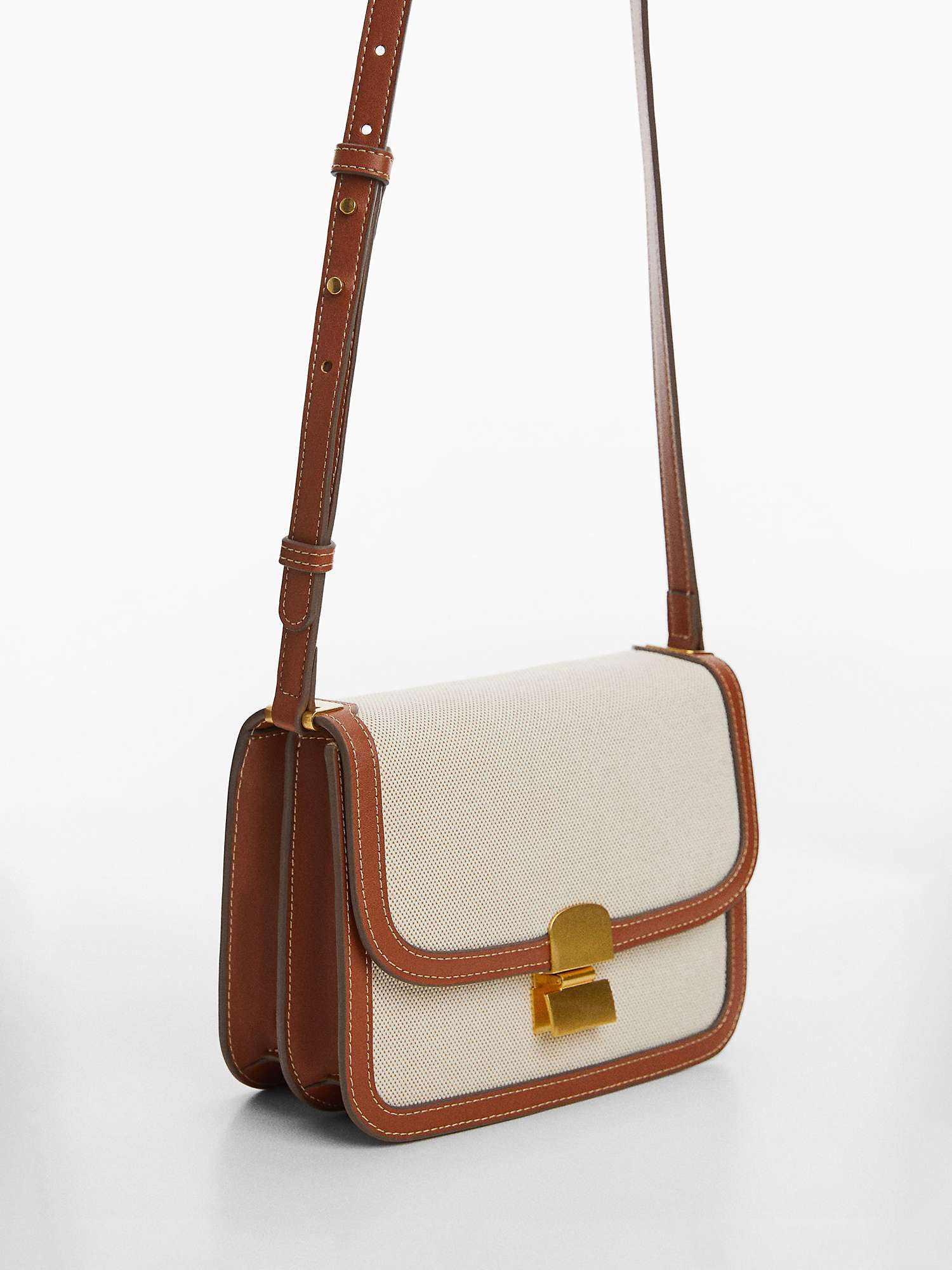 Buy Mango Monaco Crossbody Bag, Medium Brown Online at johnlewis.com